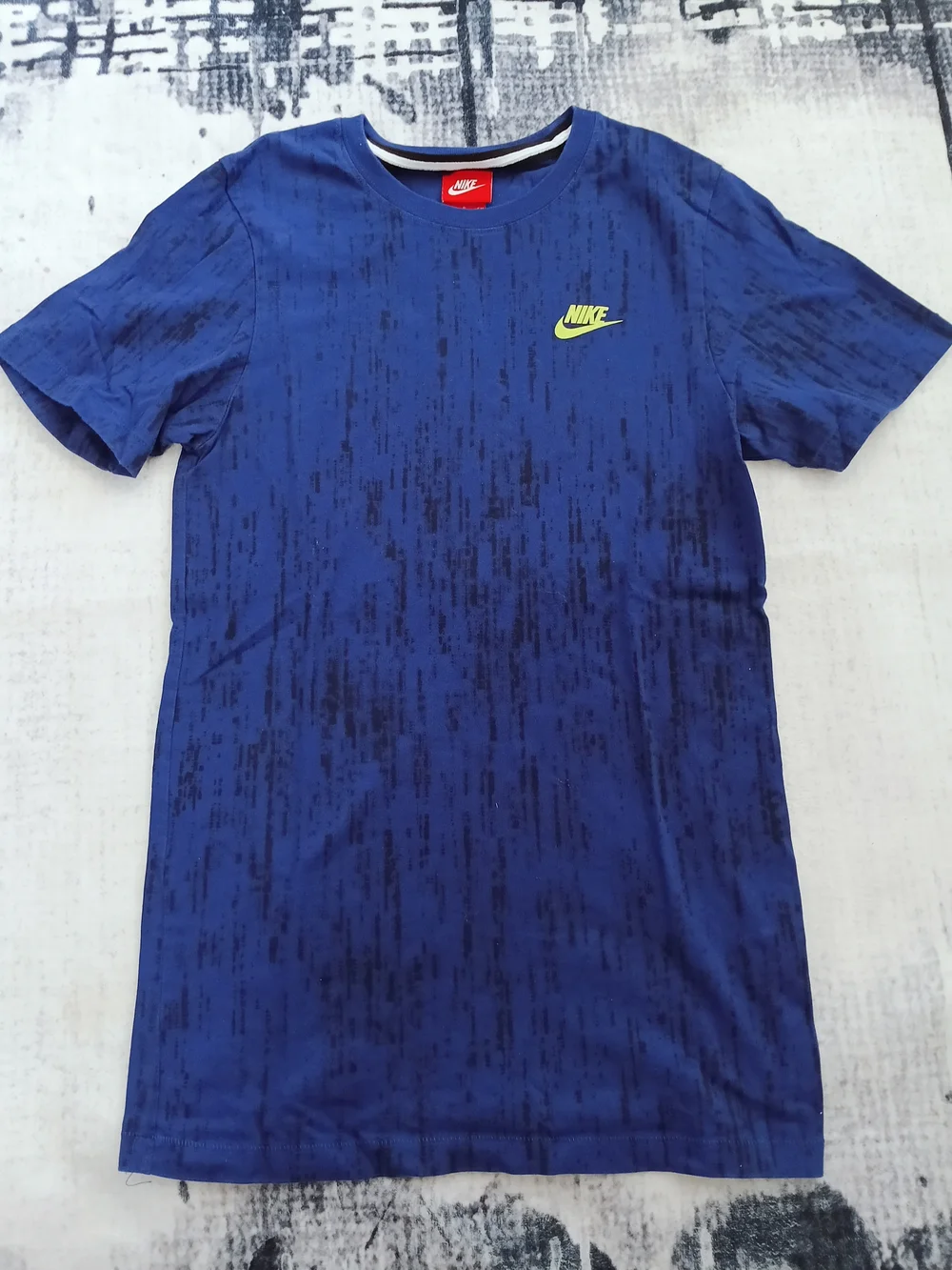 Nike Blue Graphic‎ Tee with Neon Logo